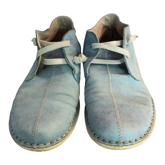 On Foot women’s chukka sneakers Suede Blue Steel size 39 Eur 8 US made in spain - Picture 7 of 11